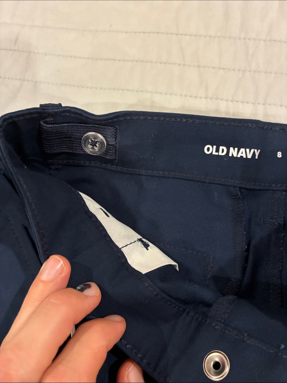 Lot of 2 NWT Old Navy - Ink Blue girls shorts, sz 8 - Picture 3 of 6